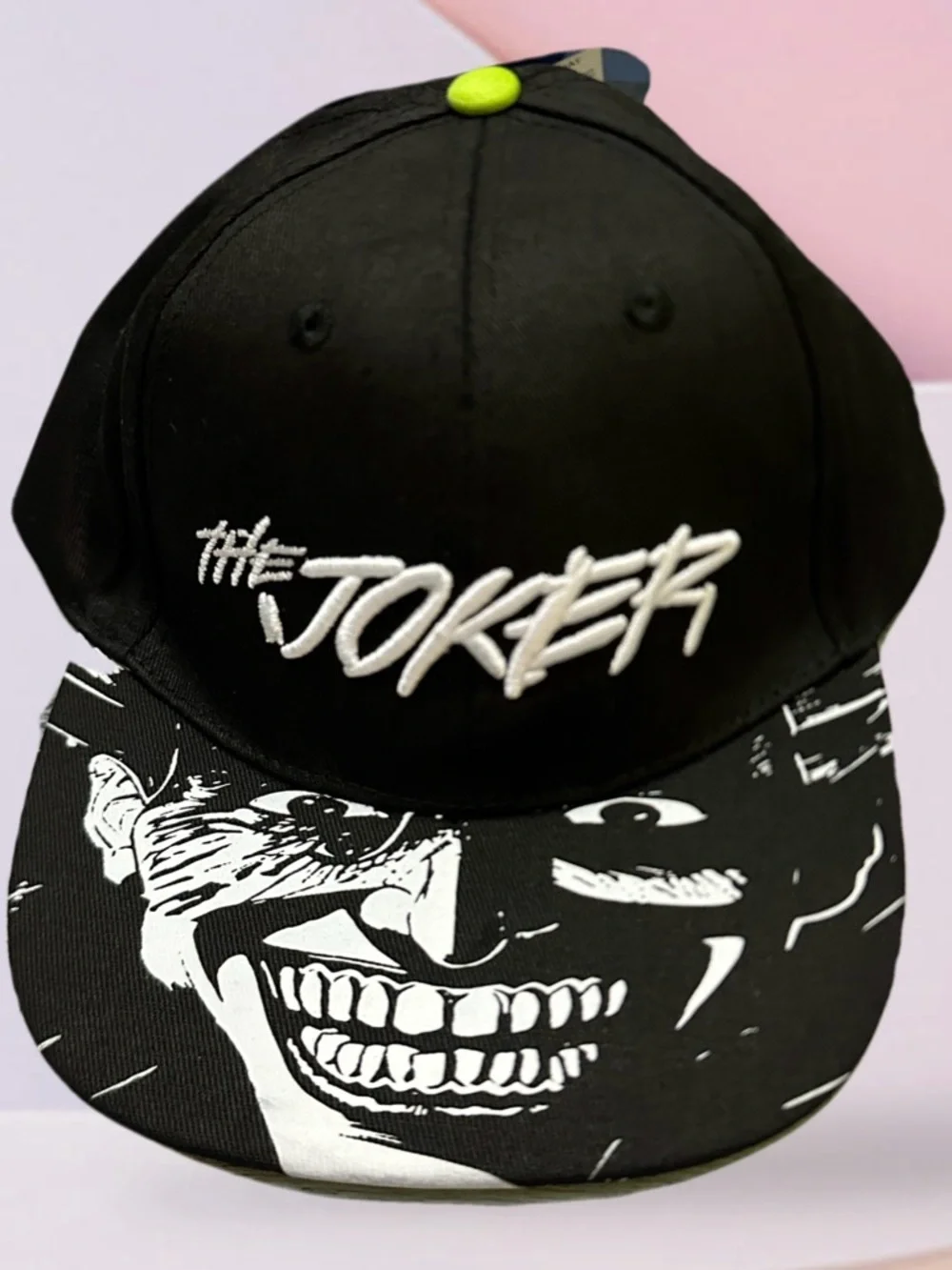 Batman DC Comics Black and White The Joker Graphic Snapback